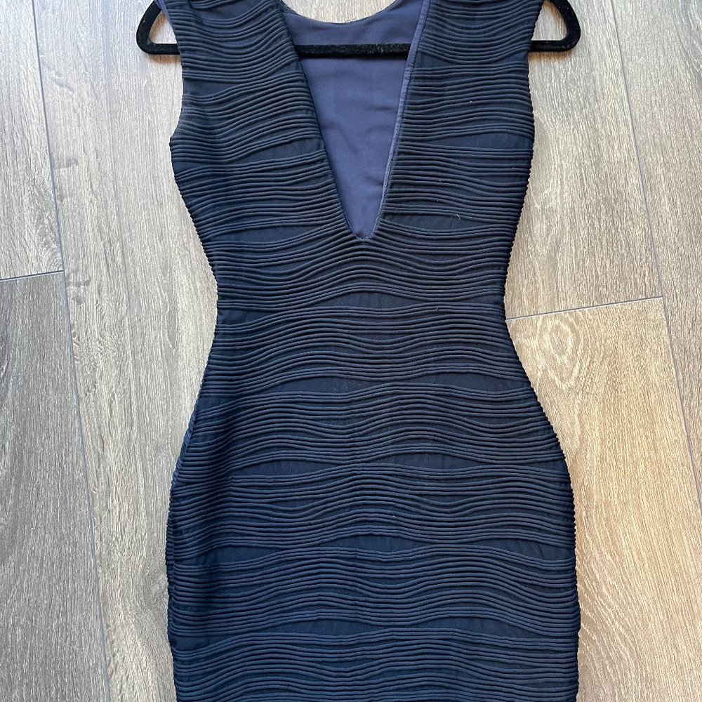 Bec & Bridge Navy Blue Tight Fit Mini Dress
